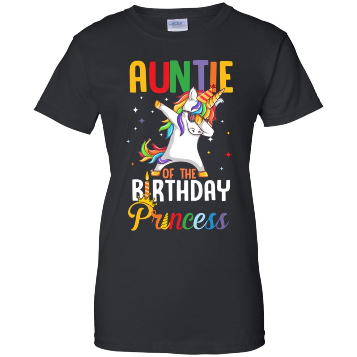 Auntie Of The Birthday Girl Dabbing Unicorn Party T-Shirt & Hoodie | Teecentury.com