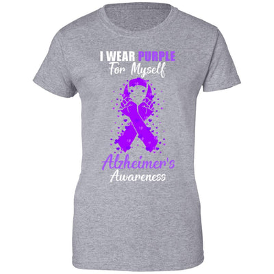 I Wear Purple For Myself Support Alzheimer's Awareness T-Shirt & Hoodie | Teecentury.com