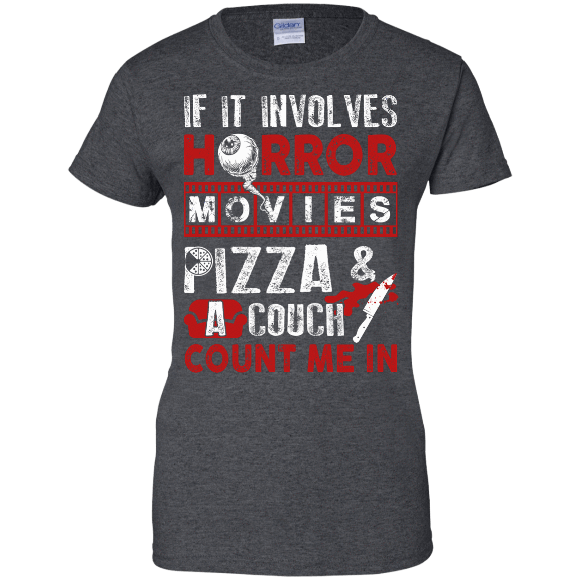 If It Involves Horror Movies, PIZZA, and a Couch Shirt T-Shirt & Hoodie | Teecentury.com