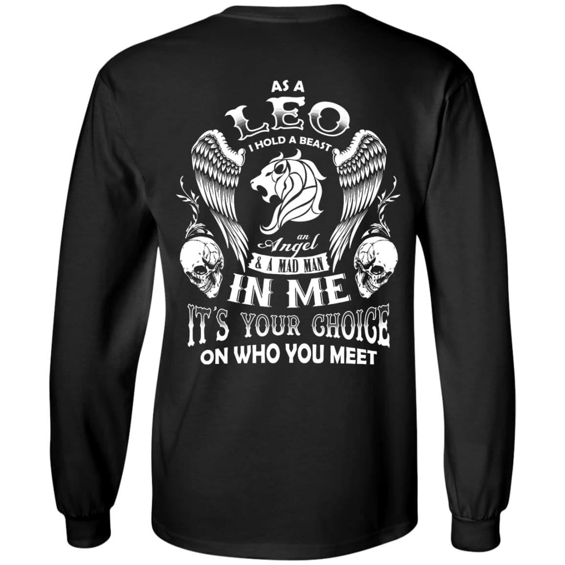 As A Leo I Hold A Beast An Angel A Madman In Me T-Shirt & Hoodie | Teecentury.com