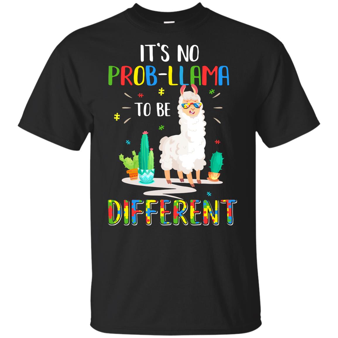 No Prob Llama To Be Different Llama Autism Awareness Gift Youth Youth Shirt | Teecentury.com
