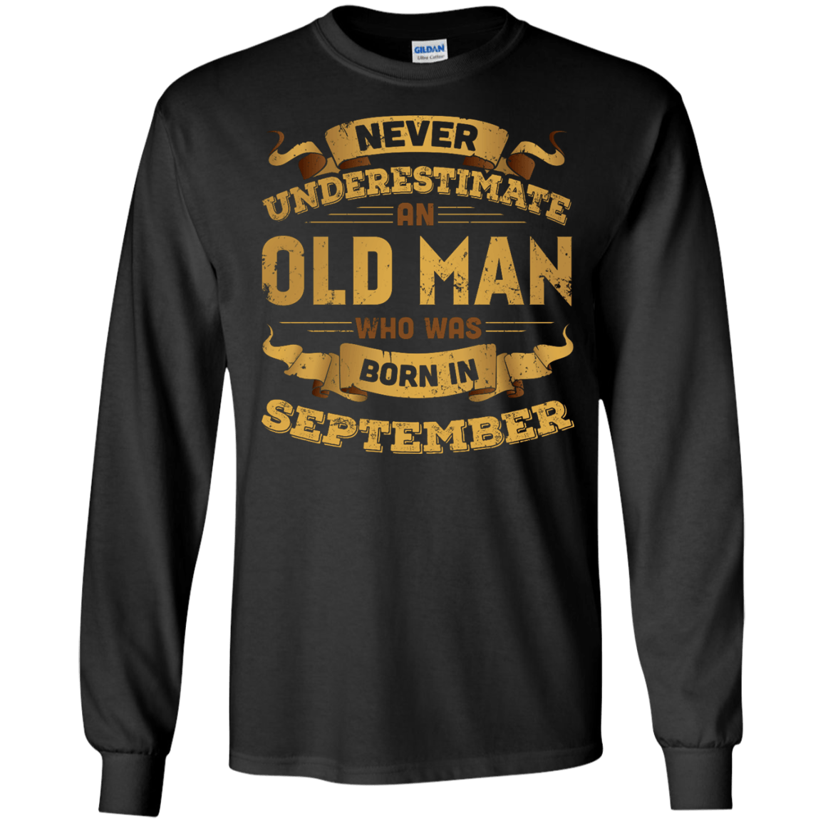 Never Underestimate An Old Man Who Was Born In September T-Shirt & Hoodie | Teecentury.com