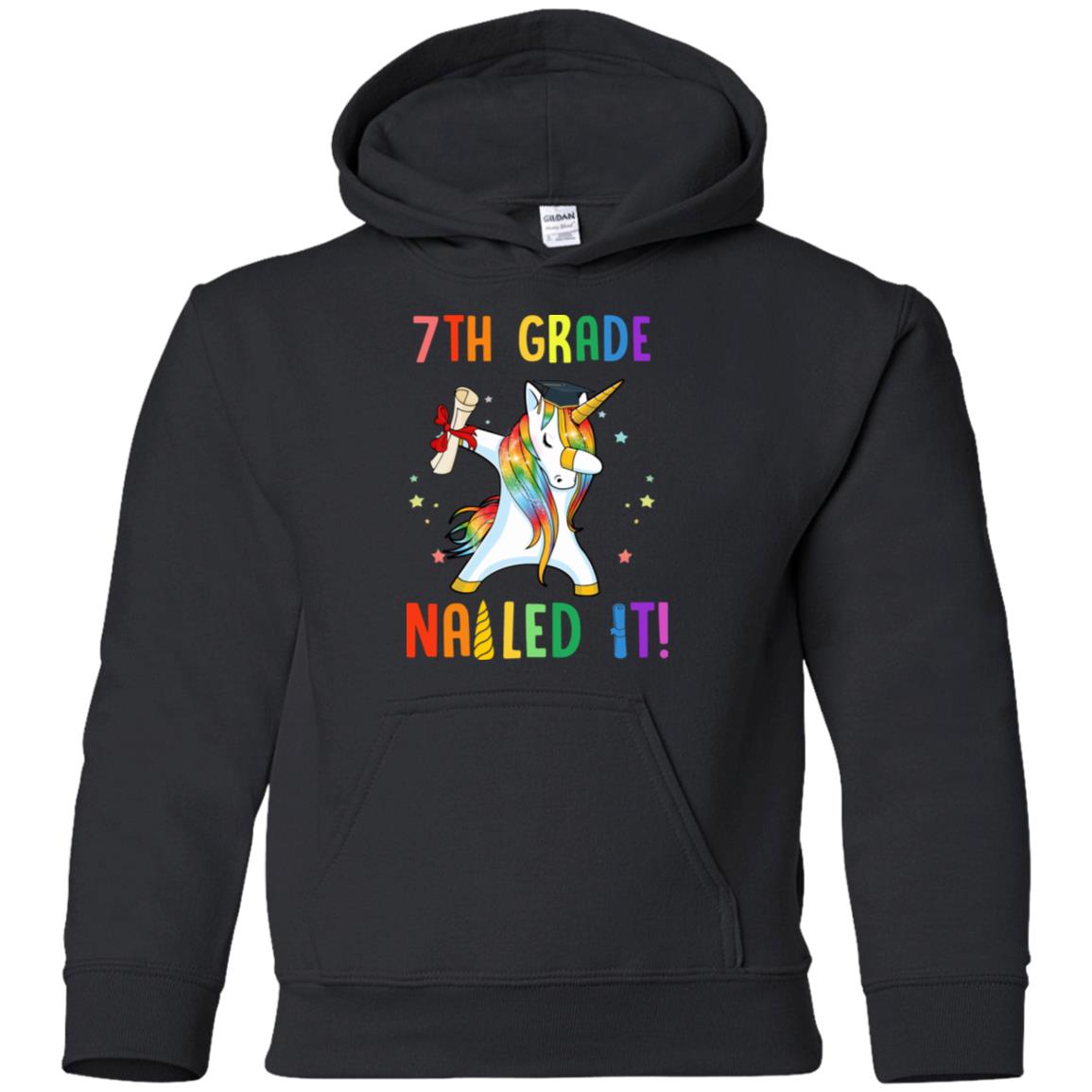 Dabbing 7th Grade Unicorn Nailed It Graduation Class Of 2022 Youth Youth Shirt | Teecentury.com