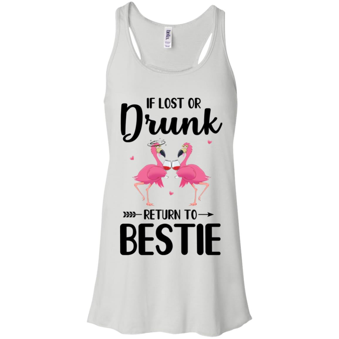 If Lost Or Drunk Please Return To My Bestie Couple Flamingo T-Shirt & Tank Top | Teecentury.com