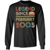 Legend Since February 2005 Vintage 17th Birthday Gifts T-Shirt & Hoodie | Teecentury.com