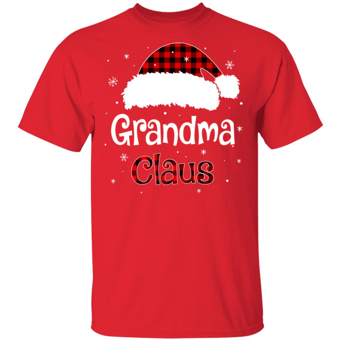 Santa Grandma Claus Red Plaid Family Pajamas Christmas Gift T-Shirt & Sweatshirt | Teecentury.com