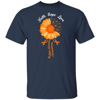 Faith Hope Love Orange Multiple Sclerosis Awareness T-Shirt & Hoodie | Teecentury.com
