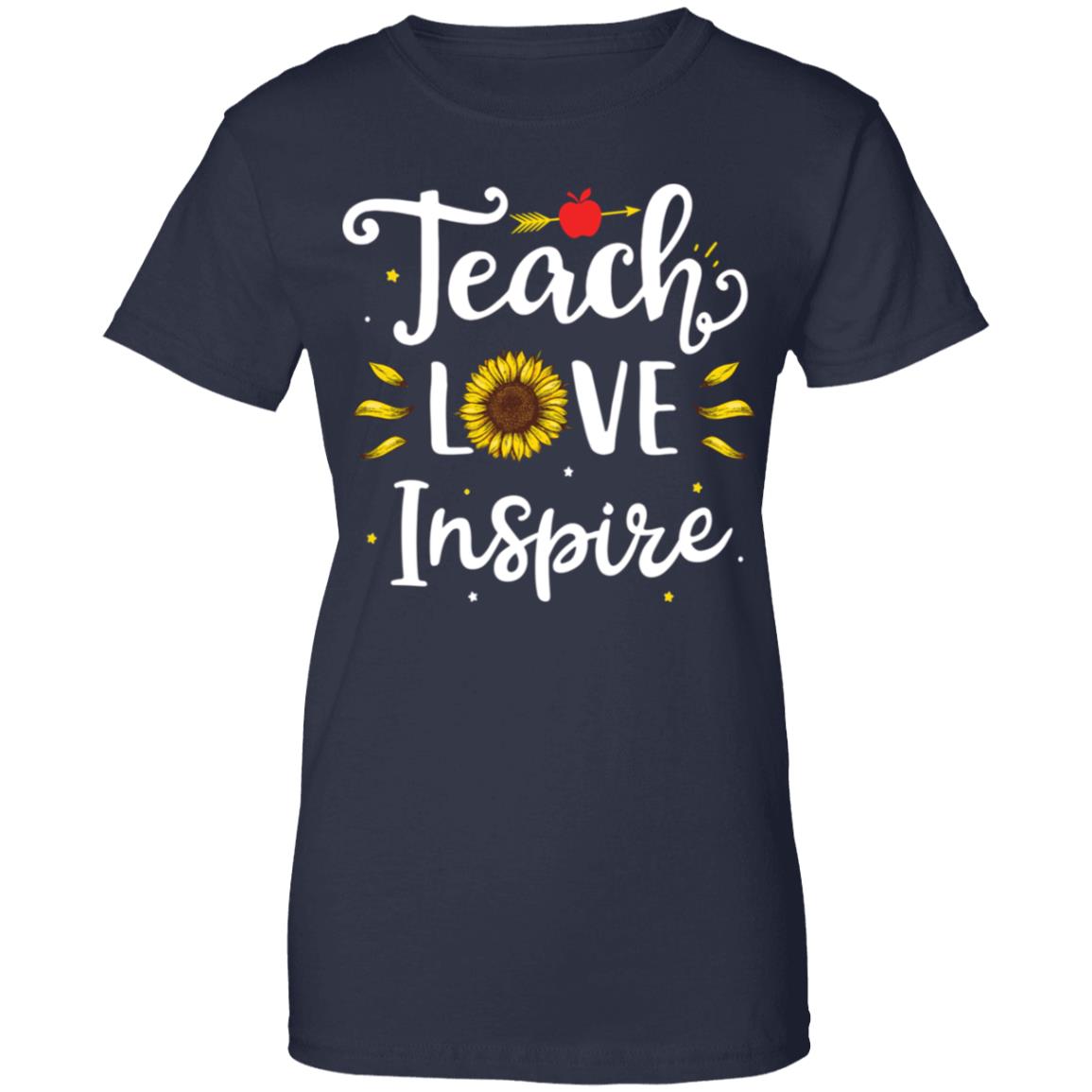 Teach Love And Inspire Teacher Sunflower T-Shirt & Hoodie | Teecentury.com