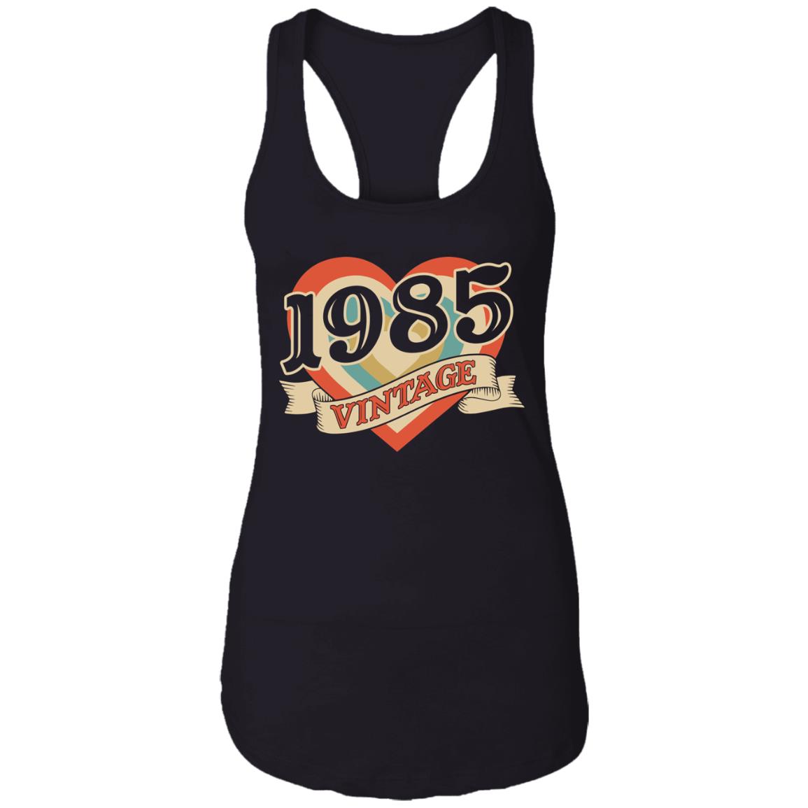 37th Birthday Gifts Classic Retro Heart Vintage 1985 T-Shirt & Tank Top | Teecentury.com