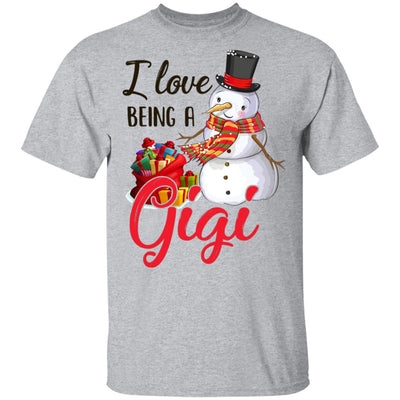 I Love Being A Gigi Snowman Gift For Christmas Day T-Shirt & Sweatshirt | Teecentury.com