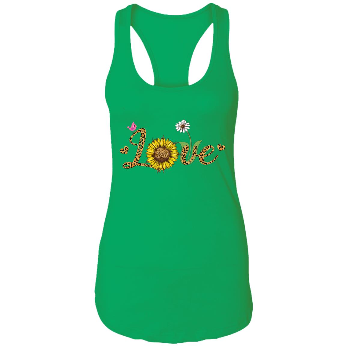 Love Sunflower Leopard Daisy Flower Bird Women Tee T-Shirt & Tank Top | Teecentury.com
