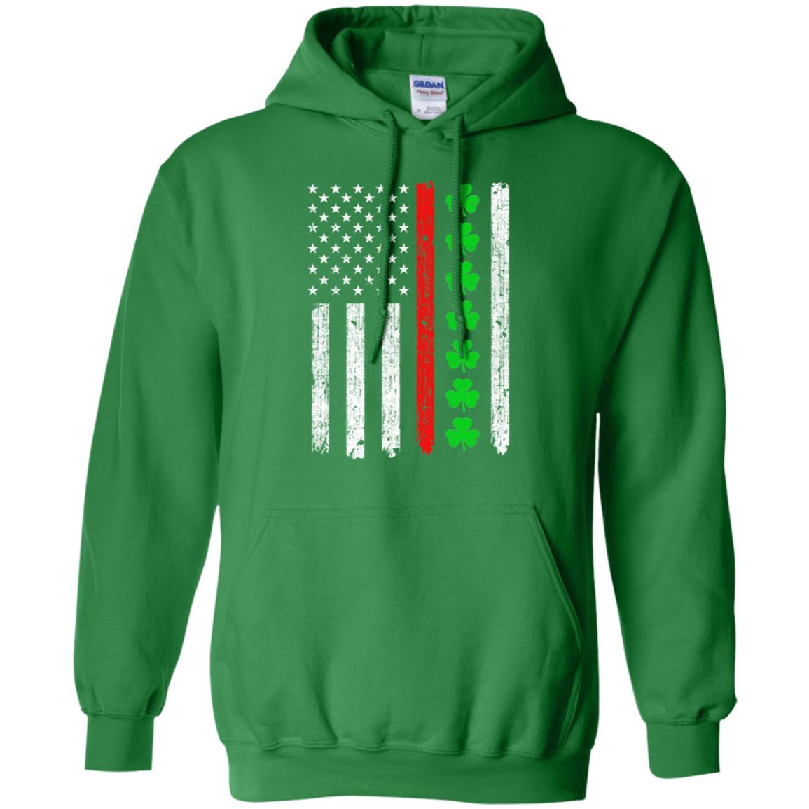 Thin Red Line Shamrock Irish St Patricks Day Fireman T-Shirt & Hoodie | Teecentury.com