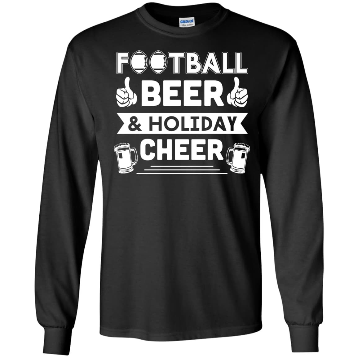 Football Beer Holiday Cheer T-Shirt & Hoodie | Teecentury.com