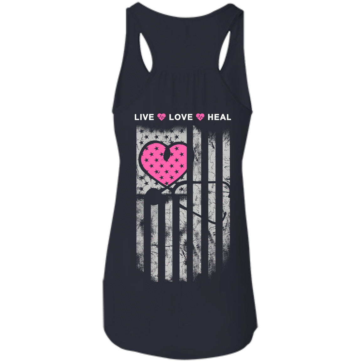 Nurse Heart Flag American Live Love Heal T-Shirt & Hoodie | Teecentury.com