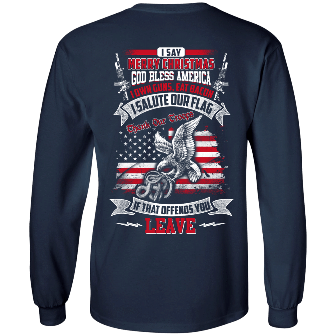 I Say Merry Christmas God Bless America Christmas T-Shirt & Hoodie | Teecentury.com