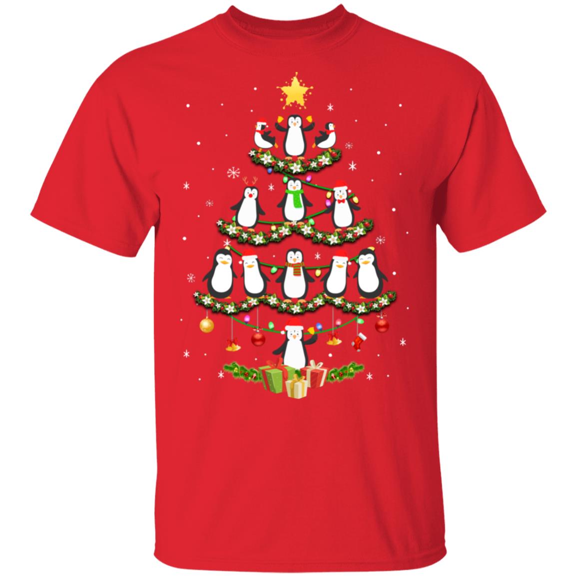 Penguin Christmas Tree Penguin Lover Xmas Gift T-Shirt & Sweatshirt | Teecentury.com