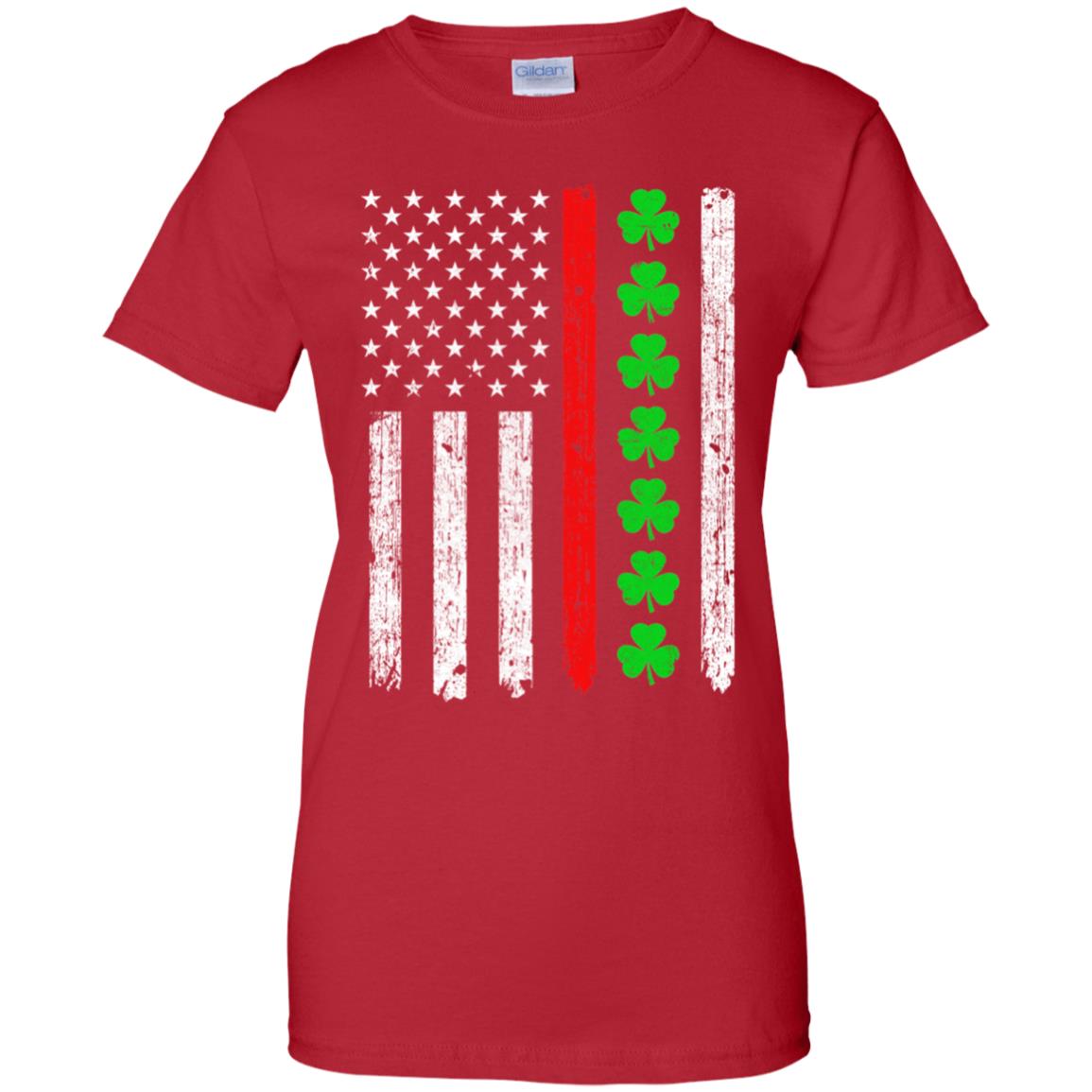 Thin Red Line Shamrock Irish St Patricks Day Fireman T-Shirt & Hoodie | Teecentury.com