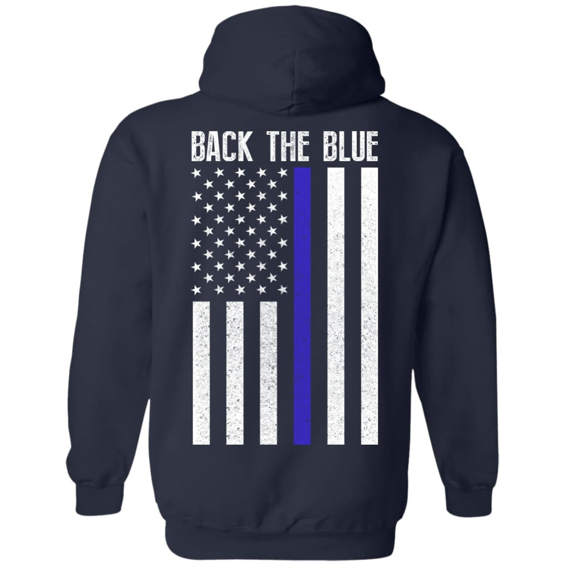 BACK THE BLUE Thin Blue Line Flag T-Shirt & Hoodie | Teecentury.com