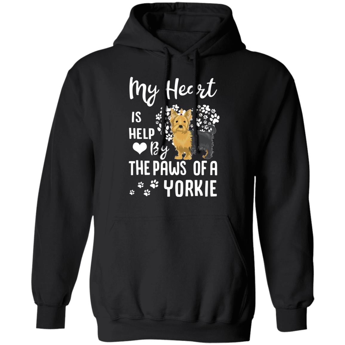 My Heart Is Held By The Paws Of A Yorkie Lover T-Shirt & Hoodie | Teecentury.com