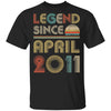 Legend Since April 2011 Vintage 11th Birthday Gifts Youth Youth Shirt | Teecentury.com