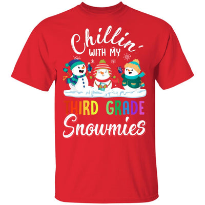 Chillin' With Third Grade Snowmies Christmas Teacher Gifts T-Shirt & Sweatshirt | Teecentury.com