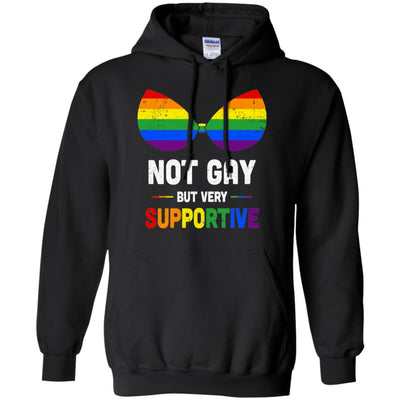 Not Gay But Very Supportive LGBT Straight Bra T-Shirt & Hoodie | Teecentury.com