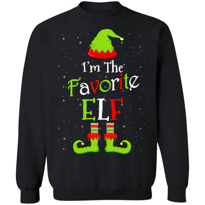 I'm The Favorite Elf Family Matching Funny Christmas Group Gift T-Shirt & Sweatshirt | Teecentury.com