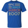 Epic Since March 2007 Vintage 15th Birthday Gifts T-Shirt & Hoodie | Teecentury.com