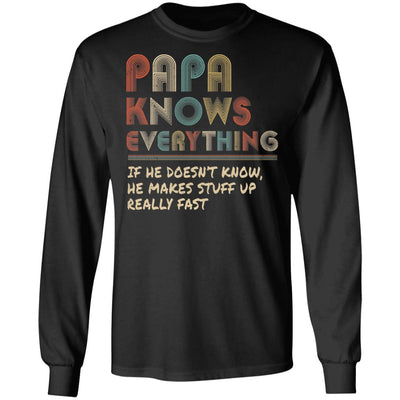 Papa Know Everything Vintage Papa Father's Day Gift T-Shirt & Hoodie | Teecentury.com