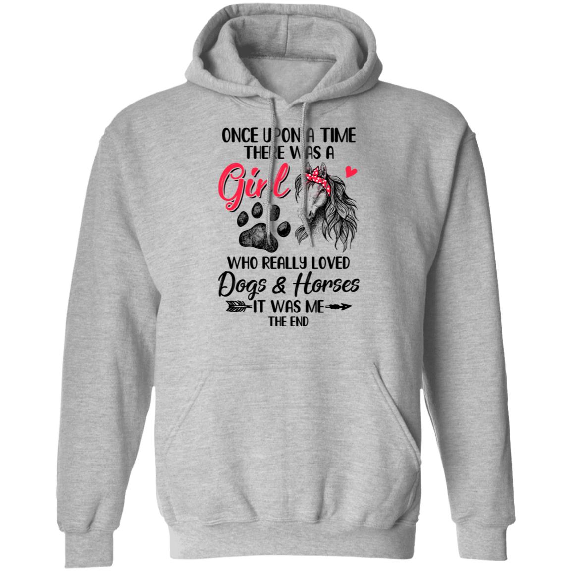 Once Upon A Time There Was Girl Who Loved Dog And Horse Paws T-Shirt & Hoodie | Teecentury.com