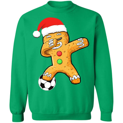 Dabbing Gingerbread Santa Soccer Christmas Pajama Gifts T-Shirt & Sweatshirt | Teecentury.com