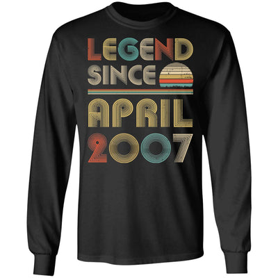 Legend Since April 2007 Vintage 15th Birthday Gifts T-Shirt & Hoodie | Teecentury.com