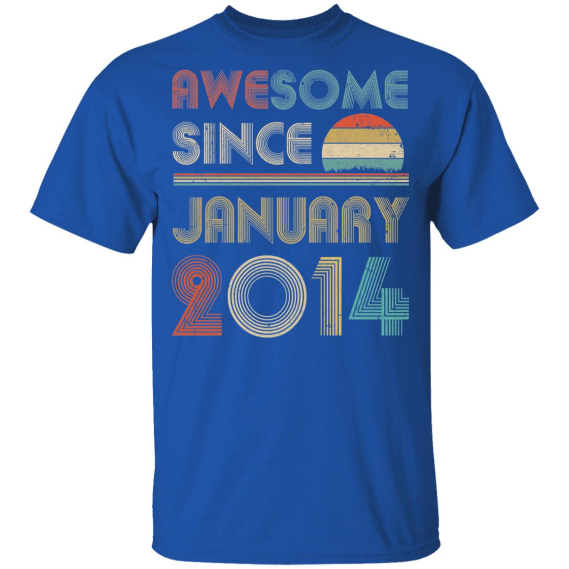 Awesome Since January 2014 Vintage 8th Birthday Gifts Youth Youth Shirt | Teecentury.com