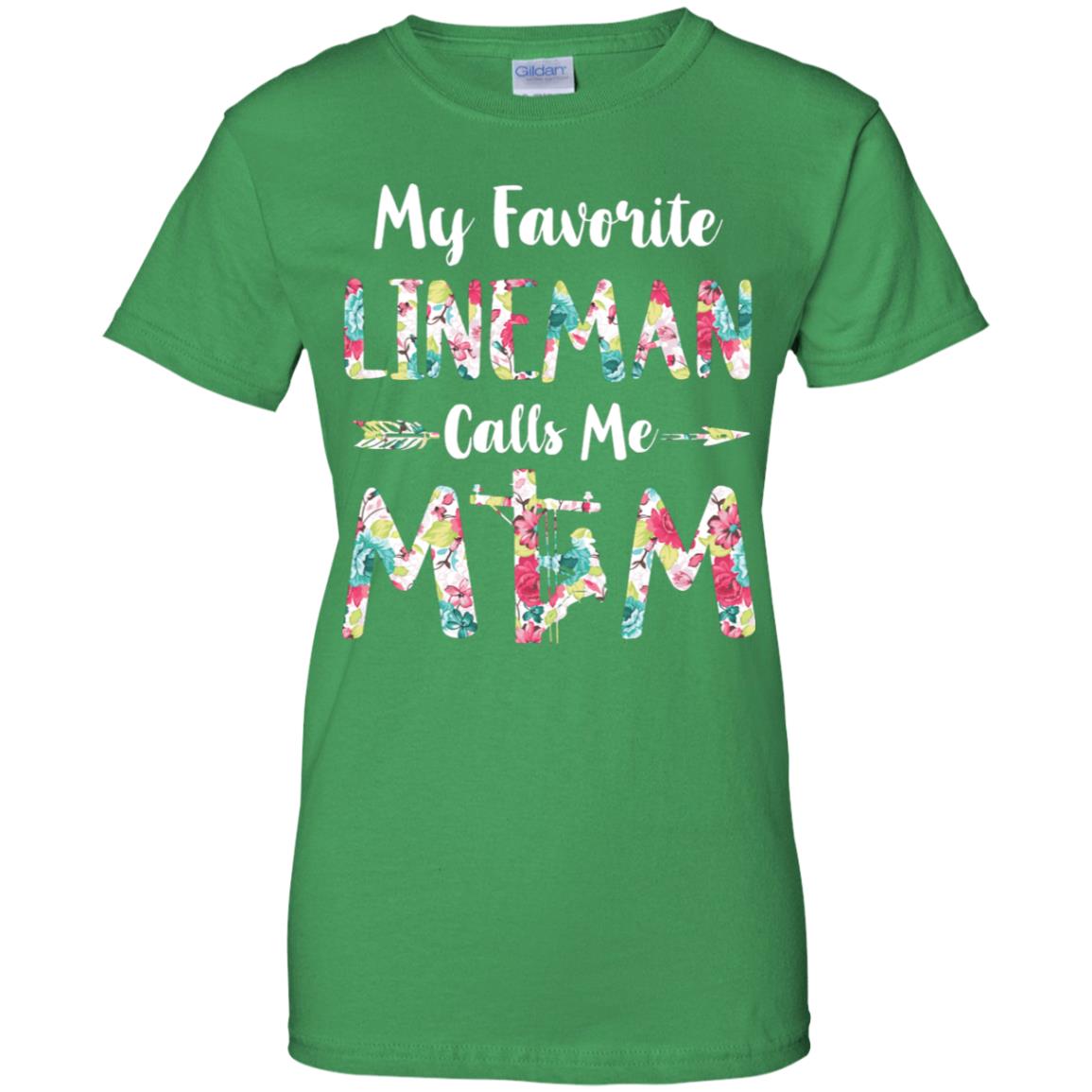 Floral My Favorite Lineman Calls Me Mom Mothers Day Gift T-Shirt & Hoodie | Teecentury.com