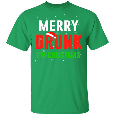 Merry Drunk I'm Christmas Wine Lover Funny Drinking T-Shirt & Sweatshirt | Teecentury.com