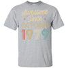 Awesome Since October 1979 Vintage 43th Birthday Gifts T-Shirt & Hoodie | Teecentury.com