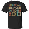 Awesome Since October 2013 Vintage 9th Birthday Gifts Youth Youth Shirt | Teecentury.com