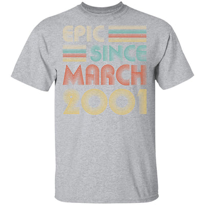 Epic Since March 2001 Vintage 21th Birthday Gifts T-Shirt & Hoodie | Teecentury.com