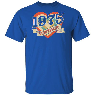 47th Birthday Gifts Classic Retro Heart Vintage 1975 T-Shirt & Tank Top | Teecentury.com