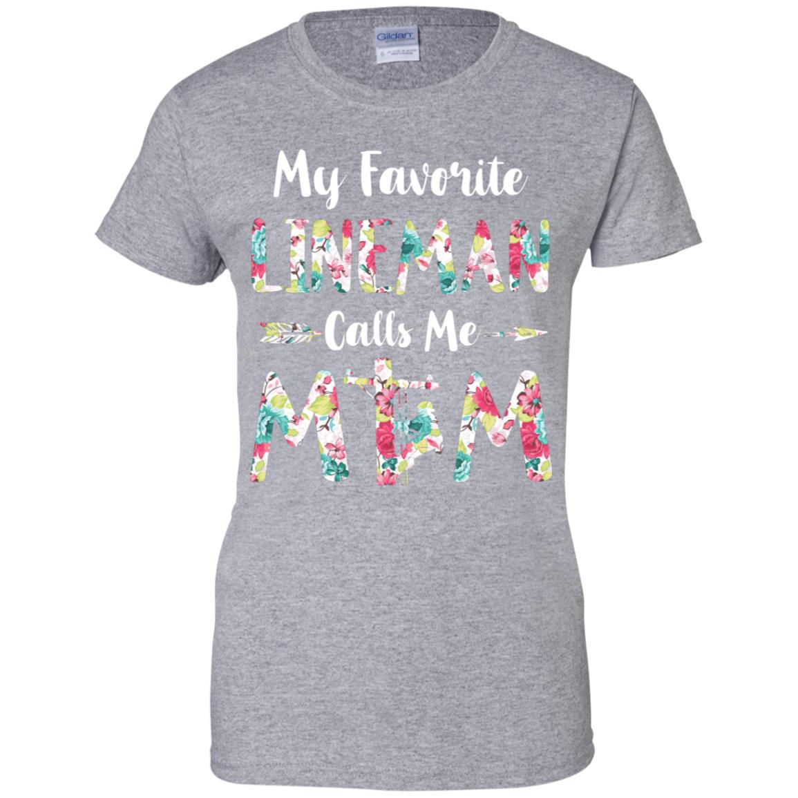 Floral My Favorite Lineman Calls Me Mom Mothers Day Gift T-Shirt & Hoodie | Teecentury.com