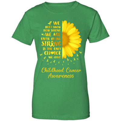 Being Strong Daisy Flower Gold Childhood Cancer Awareness T-Shirt & Hoodie | Teecentury.com