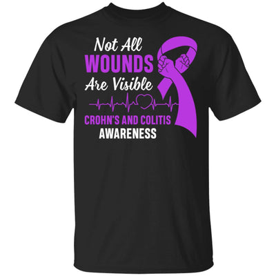 Crohn's And Colitis Awareness Not All Wounds Are Visible T-Shirt & Hoodie | Teecentury.com