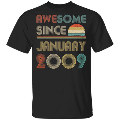 Awesome Since January 2009 Vintage 13th Birthday Gifts Youth Youth Shirt | Teecentury.com