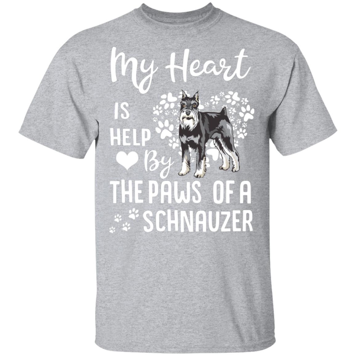 My Heart Is Held By The Paws Of A Schnauzer Lover T-Shirt & Hoodie | Teecentury.com