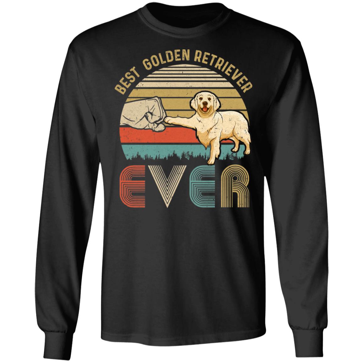 Vintage Best Golden Retriever Dad Ever Bump Fit Funny Dad Gifts T-Shirt & Hoodie | Teecentury.com