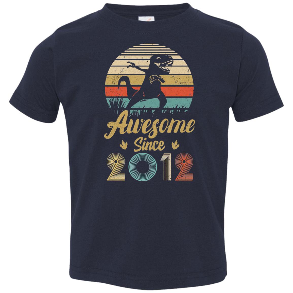 Awesome Since 2012 10th Years Old Dinosaur Birthday Gift Youth Youth Shirt | Teecentury.com