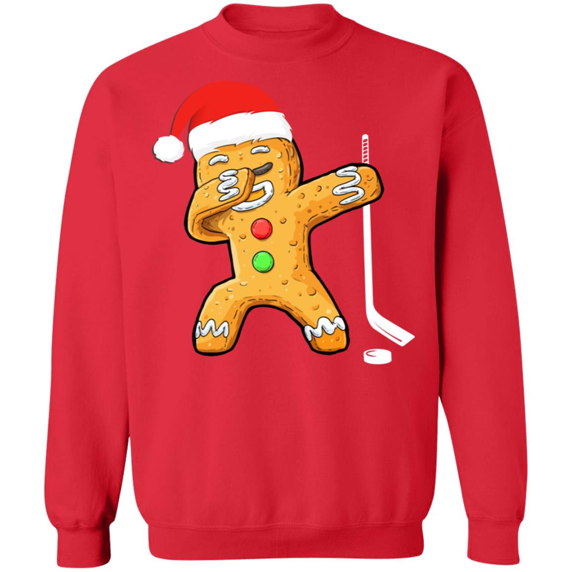 Dabbing Gingerbread Santa Hockey Christmas Pajama Gifts T-Shirt & Sweatshirt | Teecentury.com