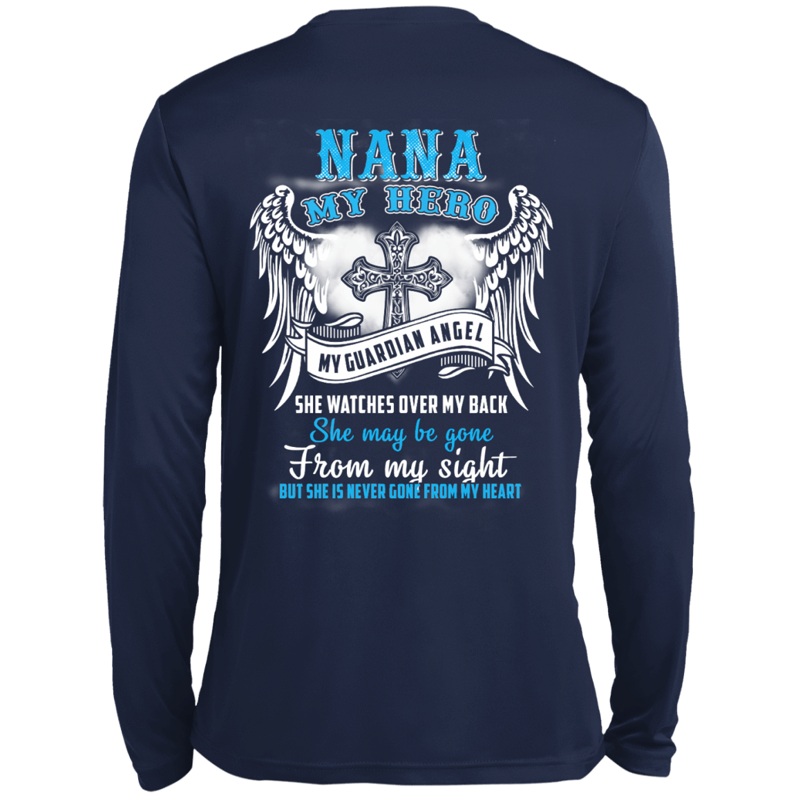 My Nana My Hero My Guardian Angel She Watches Over My Back T-Shirt & Hoodie | Teecentury.com