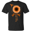 Hummingbird Sunflower Orange Multiple Sclerosis Awareness T-Shirt & Hoodie | Teecentury.com