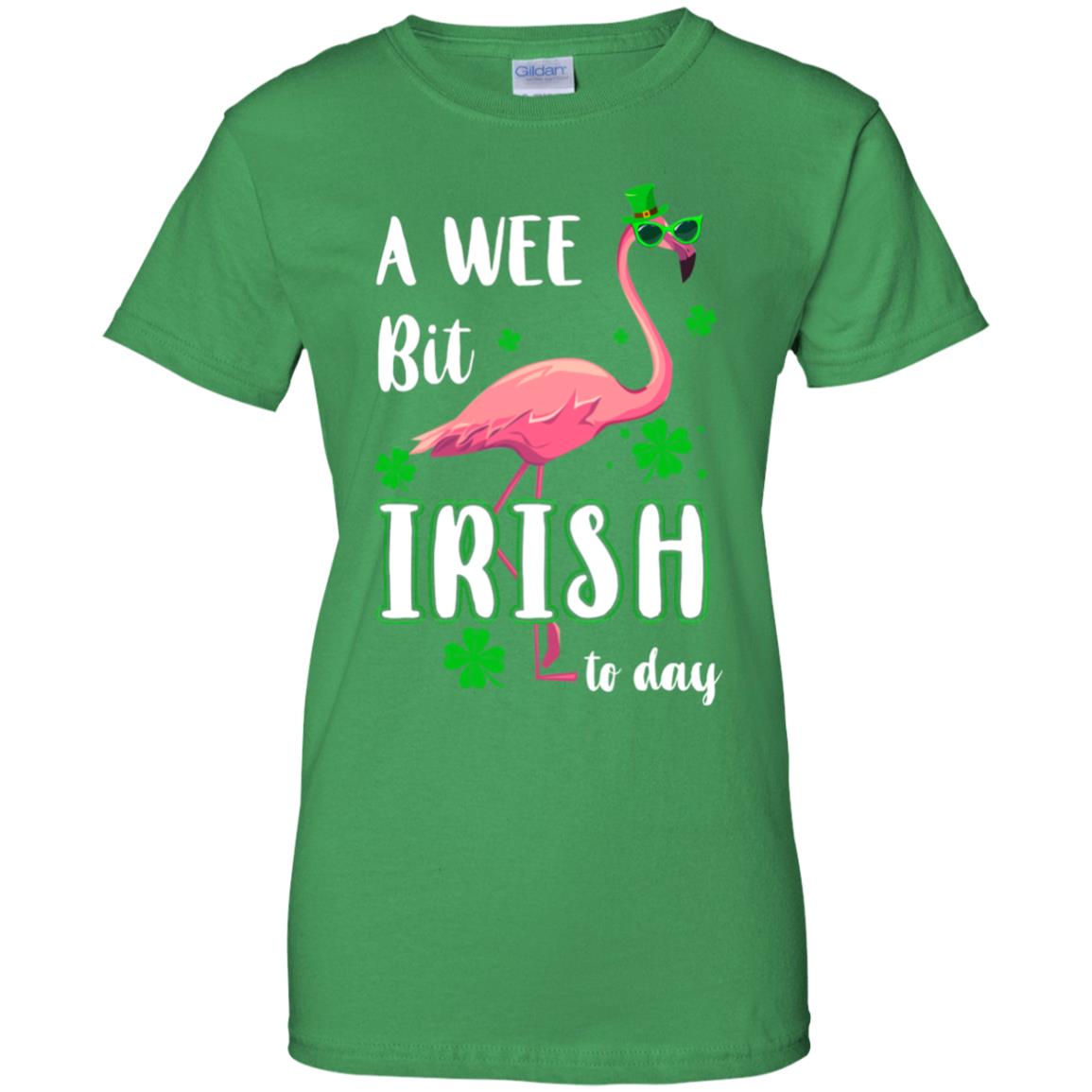 A Wee Bit Irish Today Green Flamingo St Patrick's Day T-Shirt & Hoodie | Teecentury.com